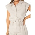 thumbnail image 4 of Celebrity Pink Juniors Short Sleeve Bungee Waist Romper, 4 of 4