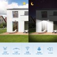 thumbnail image 4 of 100LEDs Luz de pared solar PIR Sensor de movimiento y sensor de iluminación TFixol Luz solar, 4 of 7