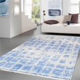 thumbnail image 2 of Pasargad PV-5B 6X9 Modern Collection Hand-Knotted Bamboo Silk Area Rug, Blue & Grey - 6 x 9 ft., 2 of 2