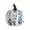 Large, variant on Mini Blue and White Porcelain Artificial Pumpkins, Ideal for Thanksgiving Day, Holiday Party Tabletop, Mantel Decor