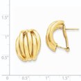thumbnail image 2 of 14K Yellow Gold Polished Fancy Omega Back Post Earrings, 2 of 2