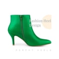 thumbnail image 5 of BLISSFUL STEP Women's Side Zip Pointy Toe Stiletto Heel Ankle Boots, 5 of 6