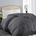 thumbnail image 1 of Canadian Linen Down Alternative 220 GSM Microfiber Comforter, Grey, Queen Size, Machine Washable, Hypoallergenic, 1 of 8