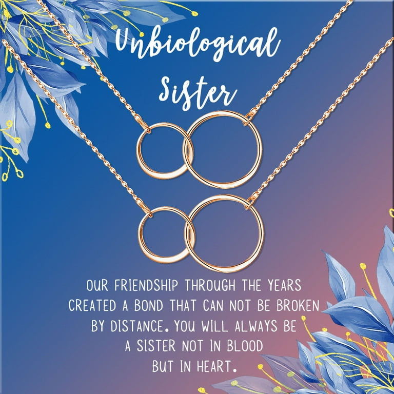 Anavia Unbiological Sister Gift Jewelry Soul Sister Card Necklace