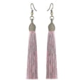 thumbnail image 4 of Pendientes largos con borlas 2022 para mujer, estilo bohemio, con flecos colgantes, color beige, 4 of 4
