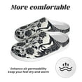 thumbnail image 6 of KLL Artistic Black White Peacocks Pattern Adult Unisex Cozy Slippers,Fuzzy Slip-on Slippers TPR Sole Slippers Comfort Plush Home Footwear for Indoor & Outdoor-37/38, 6 of 7