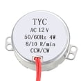 thumbnail image 2 of Motor Síncrono Uxcell 12 VAC 8-10RMP 50-60Hz 4W Eje Plano Doble CW/CCW, 2 of 5