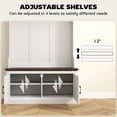 thumbnail image 6 of HOMCOM Hall Tree with Shoe Storage, Coat Rack with Shoe Bench, White, 6 of 9