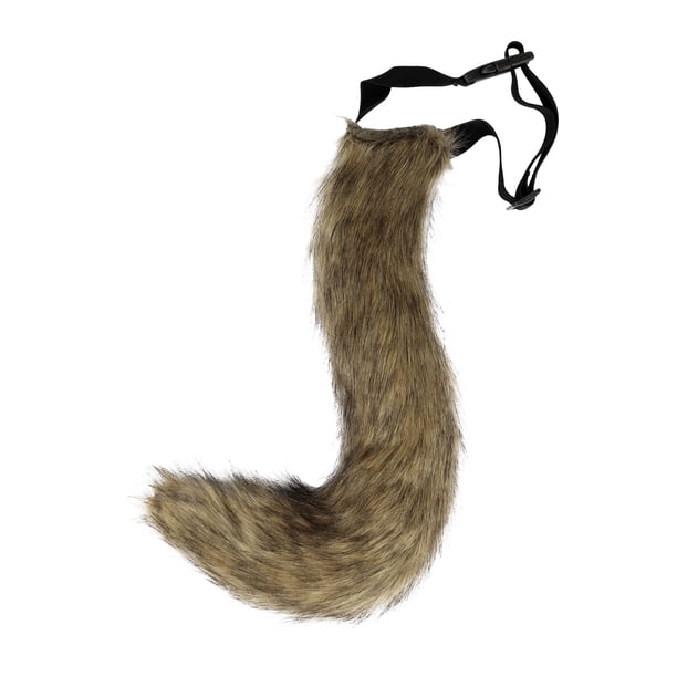 Colgante de cola de animal 3D para Halloween, con pompones y soporte para mujer, cola peluda de moda, 50 cm, cola de peluche para Halloween