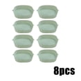 thumbnail image 1 of Bandeja de silicona para freidoras de aire, 1/2/3 unidades, para horno, pizza, pollo frito, cesta de silicona reutilizable, forro para freidora de aire, accesorios verdes (8 unidades), 1 of 6