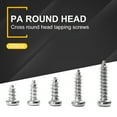 thumbnail image 6 of TALENO 250Pcs 4-20 Size M2 Cross Round Head Self Tapping Screws Kit (Silver), 6 of 7