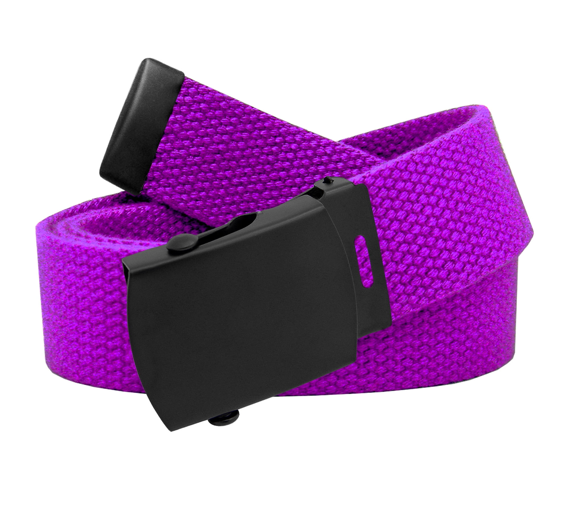 Boys School Uniform Black Slider Military Belt Buckle with Canvas 