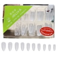 thumbnail image 2 of dianhelloya Nail Art Supplies 96Pcs/Box Seamless Nail Tips Ladder Shape Ultra Thin Water Drop Fold Transparent Frosted Tip for Manicure, 2 of 8