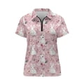 thumbnail image 6 of Whosucclay Rabbit Cherry Blossom Lightweight Golf Shirt, Polyester Golf Polo Tops Moisture Wicking Quick Dry Tennis Shirts for Hiking Outdoor Sports Shopping Size XX-Large, 6 of 10