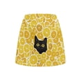 thumbnail image 2 of Uorisango Lemon Cat Women's Mini Tennis Skirt Soft Breathable Women's Athletic Golf Skorts Skirts Versatile Fashionable Outing Wear with Shorts Underneath for Workout Sports, 2 of 7