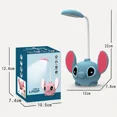 thumbnail image 4 of Stitch USB Creative Cartoon Desk Lamp | Bedroom Bedside Night Light | Eye-Caring Reading Lamp | Pencil Sharpener Function (Blue), 4 of 4