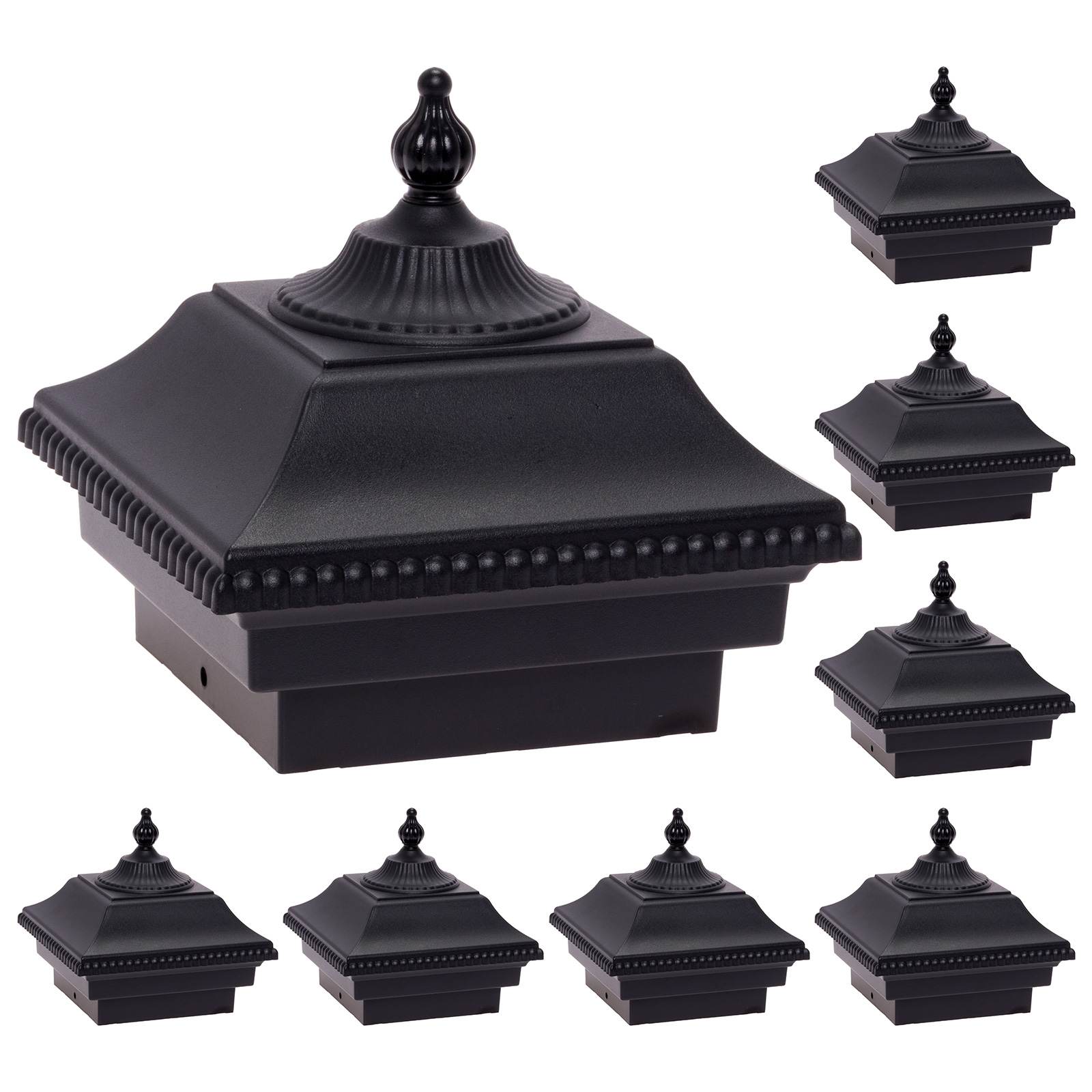 GreenLighting Victorian Post Caps Outdoor Fence and Deck Post Covers Fit on 4x4 5x5 Post