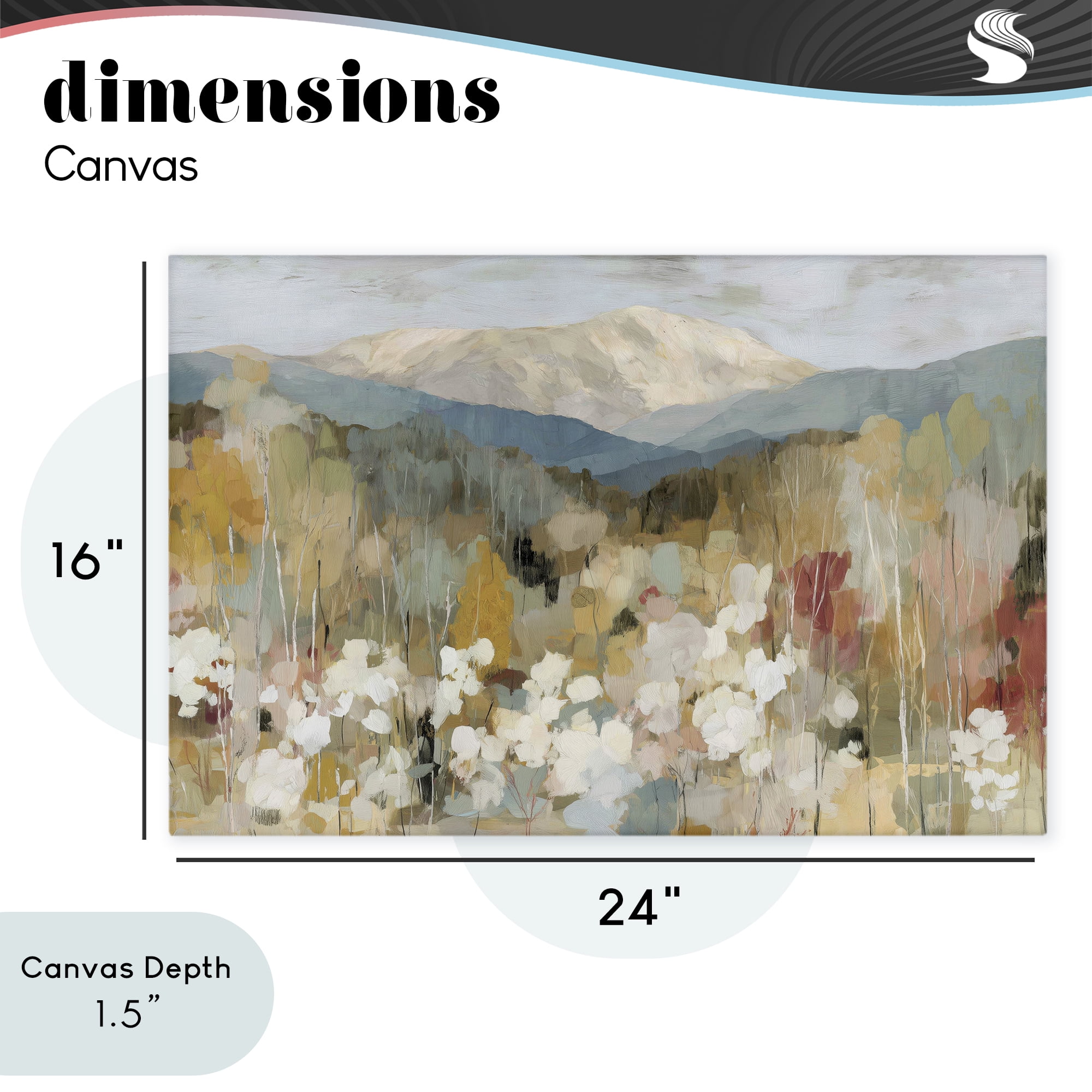 Stupell Industries Autumn Mountain Meadow Canvas Wall Art, design by Chromatic Storm Studio