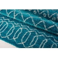 thumbnail image 4 of Ladole Rugs Tapis à Treillis Synthétique Beau et Doux, Tapis Moderne pour Aire en Turquoise-Ivoire, 4 of 4