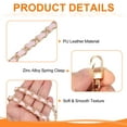 thumbnail image 3 of Uxcell Leather Purse Handle Strap, 39 Inch Chain Strap Replacement DIY Flat Chain Strap, Pink, 3 of 6