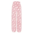 thumbnail image 3 of yievot Womens Plush Pajama Pants Printed Fuzzy Fleece Cozy Lounge Pants Winter Warm Pj Bottoms, 3 of 4