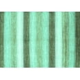 thumbnail image 1 of Ahgly Company Machine Washable Indoor Rectangle Abstract Turquoise Blue Contemporary Area Rugs, 6' x 9', 1 of 4