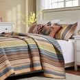 thumbnail image 4 of Greenland Home Katy Juego De Edredón Reversible A Rayas, 100% Algodón, Ropa De Cama King/Cal King De 3 Piezas, 4 of 5