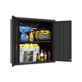 thumbnail image 3 of Tcbosik Wall Cabinet with Lockable Doors and Adjustable Shelf, Floating Metal Tool Cabinet for Garage Warehouse Home Office, Black, 3 of 10