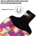 thumbnail image 3 of Haosy Retro Groovy Checkered Golf Mallet Putter Cover Strong Magnetic Leather Golf Club Headcover Closure, 3 of 7