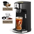 thumbnail image 4 of Garvee Single Serve Coffee Maker, One Button Small Coffee Machine with 18.6 Oz Water Tank & 8 to 12 Oz Brew Sizes for K-Cup Pods, Ground Coffee, Black, 4 of 7