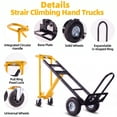 thumbnail image 3 of Veeboto Hand Truck Dolly Cart, 1000lbs 3-in-1 Industrial Convertible Hand Truck with Inflatable Wheels, for Office/Moving/Travel Yellow, 3 of 7
