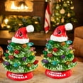 thumbnail image 3 of Arizona Cardinals 2-Pack 4" Ceramic LED Christmas Tree Set, 3 of 3