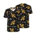 thumbnail image 3 of Daiia Hohey Bee Golden Embroidery Mens Baseball Jersey Button Down Shirts Short Sleeve Sports Uniforms-4X-Large, 3 of 9