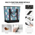 thumbnail image 3 of Insulated Cooler Bag - Cute Rabbit Balloon Flower Large Freezer Cooler Tote Bags Insulated for Food, Insulated Grocery Shopping Bags with Zipper Top for Travel Picnic Beach, 3 of 8