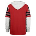 thumbnail image 3 of Men's '47 Scarlet San Francisco 49ers Double Header Blitz Cornerback Pullover Hoodie, 3 of 3