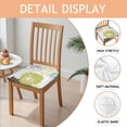 thumbnail image 2 of Green and Blue Pioneer Flower Pattern Seat Covers for Dining Room Chairs Set Of 4,Stretch Printed Washable Chair Seat Cover with Elastic Ties and Button,Removable Waterproof Couch Cushion Covers, 2 of 6