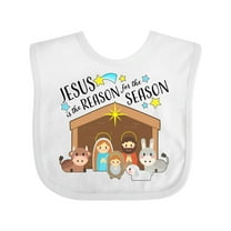 Inktastic Jesus is the Reason for the Season Christmas Nativity Boys or Girls Baby Bib