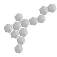 thumbnail image 2 of 12 Unids / Set De 3D Etiqueta De Espejo Moderno Ventana De Pared Habitación Decal 177 * 153 * 90mm Decoraciones Para Plata BLESIY Adhesivos de pared hexagonales 3D, 2 of 8