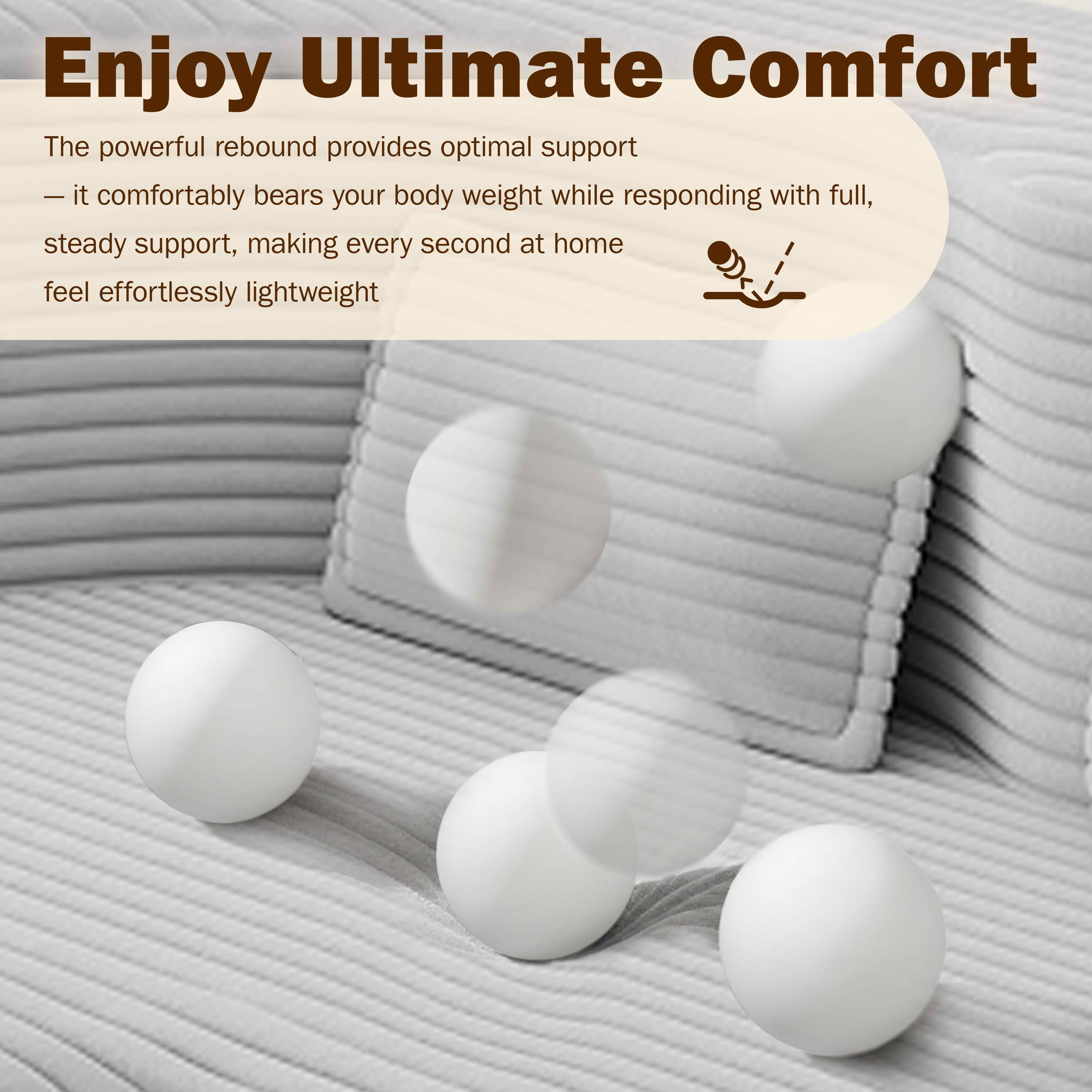 MAYEERTY Twin Corduroy Foldable Foam Floor Sofa Bed, Zero Assembly Vacuum Compressed Sleeper with 2 Pillows