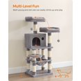 thumbnail image 3 of Árbol para gatos Feandrea, 112 cm, torre de varios niveles para interiores, gris, 3 of 9