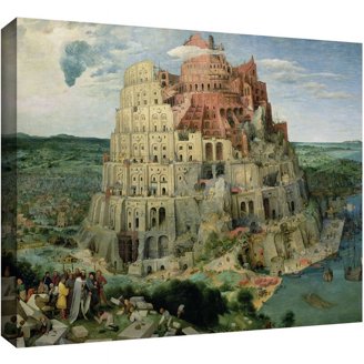 ArtWall Pieter Bruegel The Flemish Proverbs Gallery-Wrapped Canvas