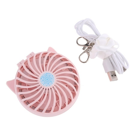 

USB Makeup Mirror Small Folding Fan Mini Portable Fan With LED Light