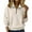 Beige, variant on Women's High Neck Half Zip Pullover Sweater, Fold Over Collar Knitted Long Sleeve Top with Quarter Zipper, Lightweight Casual Tunic for Fall Winter Spring Daily Wear
