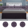 thumbnail image 3 of PiccoCasa Microfiber Bed Skirt 16" Drop Pleated Tailored Styling Ruffled, King Dark Purple, 3 of 8