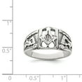 thumbnail image 4 of Sterling Silver Antiqued Masonic Ring, 4 of 5