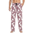 thumbnail image 5 of Pink Polka Dots joogoo Men's Pajama Pants Cotton Long Sleepwear Lounge Pants XL, 5 of 7
