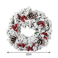thumbnail image 3 of Artificial Christmas Wreaths for Front Door,Rattan Wreaths for Christmas Decoration,Golden Bells Berry Pine Wreath Hanging Wall Decor Christmas Festive Wreath Decoration(12.6in), 3 of 6