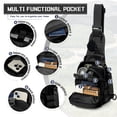 thumbnail image 4 of Mochila tipo bandolera SEAFEW, pequeña, negra, impermeable para hombre, 4 of 8