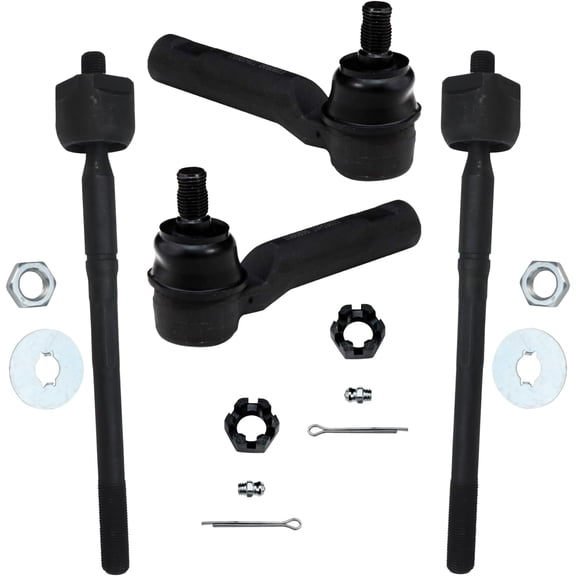 Detroit Axle - 4pc Front Tie Rods for 2005-2023 Toyota Tacoma, 4 Inner Outer Tie Rod Ends 2006 2007 2008 2009 2010 2011 2012 2013 2014 2015 2016 2017 2018 2019 2020 2021 2022 Replacement