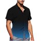 thumbnail image 2 of Blusa y camisa de manga corta con cuello vuelto para hombre, blusa informal de moda con cuello vuelto, blusa estampada de manga corta con botones, blusa de poliéster para hombre, 2 of 6